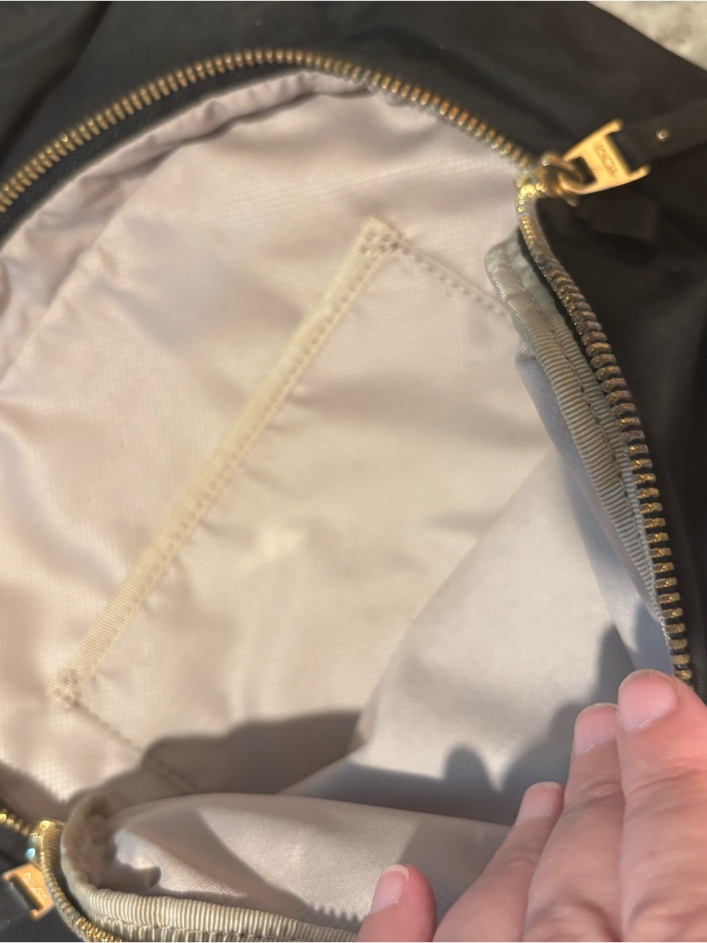 Tumi Black Nylon Crossbody with Gold Accents - Picture 4 of 9